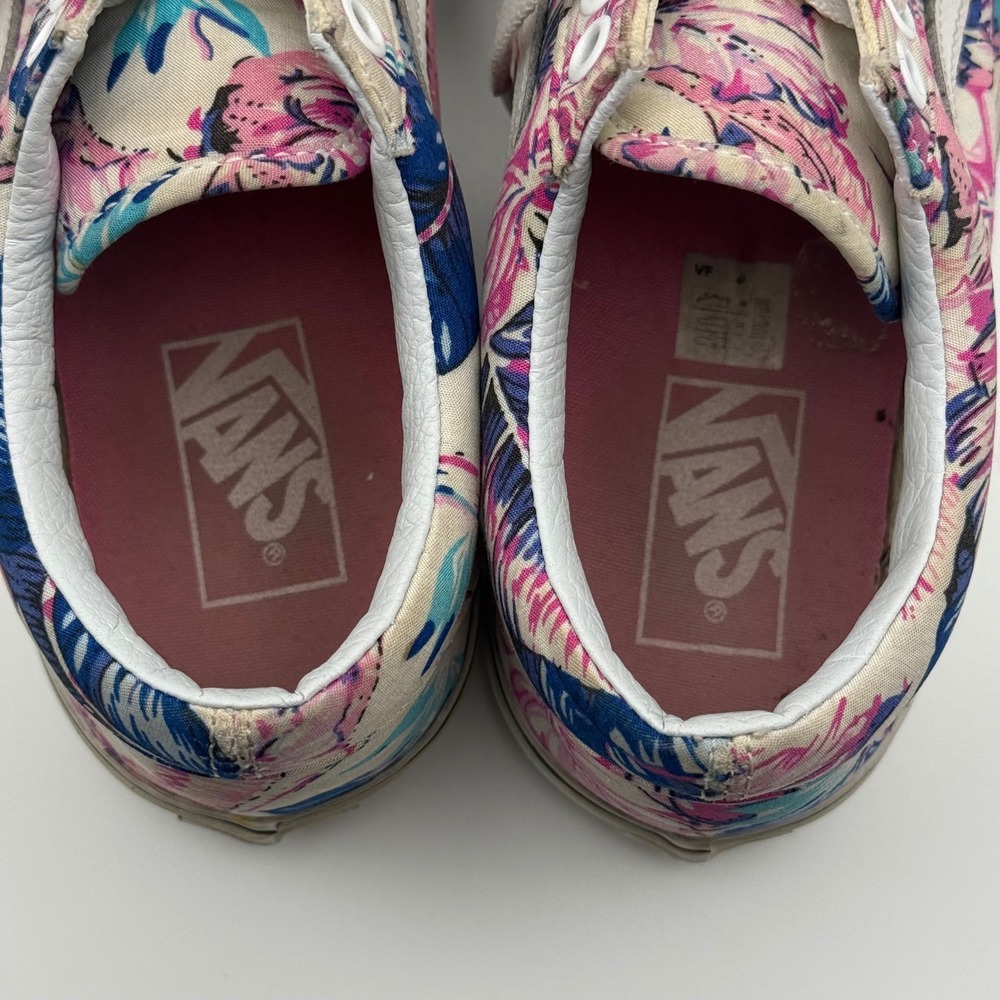 Vans Old Skool Tropical Floral Low Top Sneakers Pink Blue Womens 8 Mens 6.5 - Picture 4 of 9